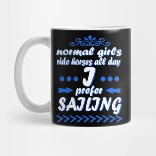 Sailing girl sailing boat saying captain Mug